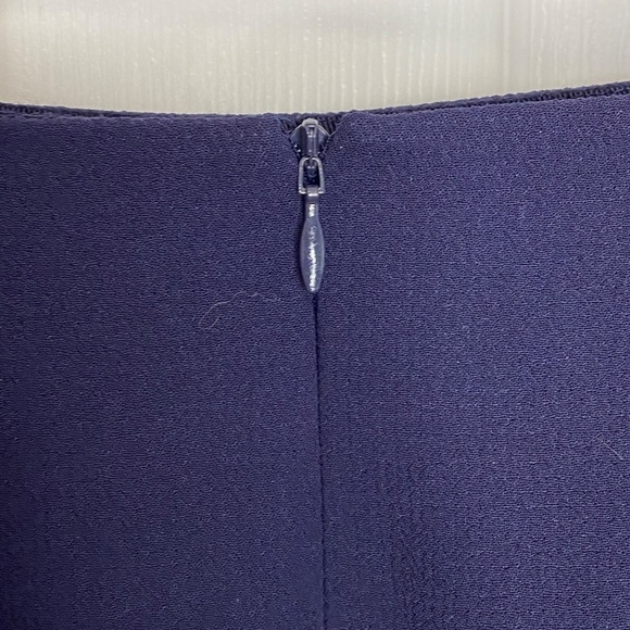 CLUB MONACO Atrina Blue Cut Out Scalloped Hem High Waist Skirt Old Money 6 - Picture 8 of 12